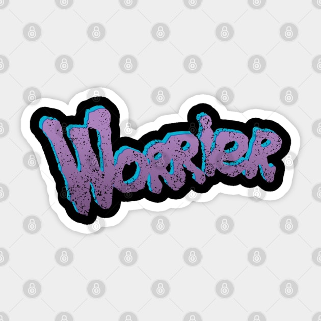 Worrier Sticker by Dragonzilla